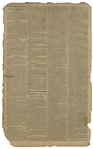 Philadelphia Newspaper From 18 September 1787, Reporting on the Constitutional Convention That Ended a Day Earlier on 17 September, When the U.S. Constitution Was Signed